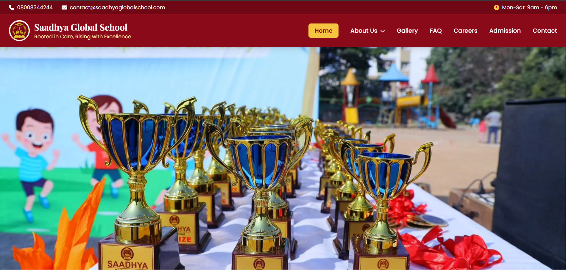 Saadhya Global School — School Website by Flurix.in